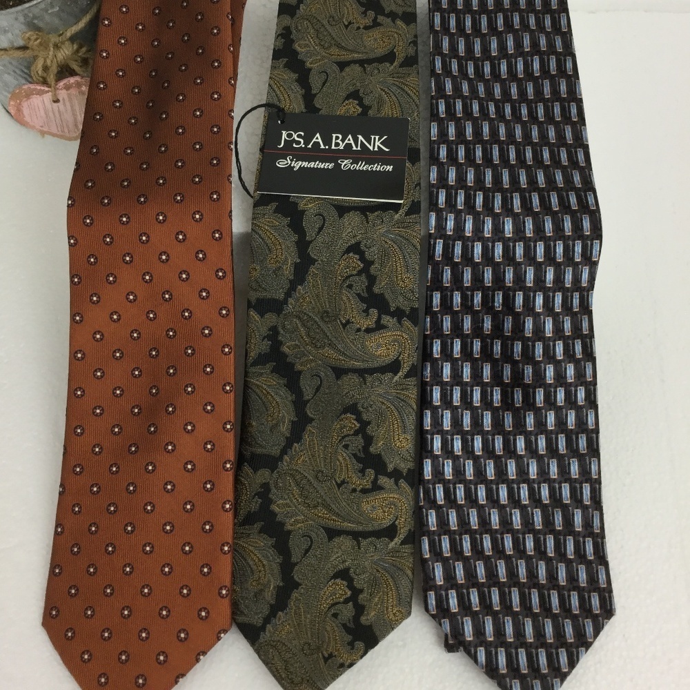 Set 3 Joa.A.BANK Neck Ties 100% silk